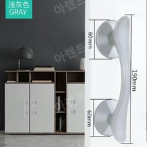 abs도어 문고리 무타공 도어 손잡이 교체 샤워부스 방문, 시멘트 그레이 [6팩]