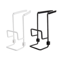 끌림홈 1+1 싱크대 2단 수세미 거치대 걸이, 블랙1+1