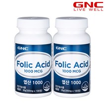 [GNC] 엽산 1000 (100정) 100일분 x2개_50776x2, 단품, 단품