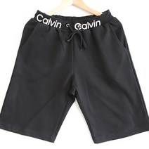 남성 캘빈 5부 트레이닝 반바지 L~2XL 면 밴딩 빅사이즈
