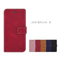 [에이치플러스몰] A600 갤럭시 A6 이슝 슬림 다이어리 케이스, 색상:브라운