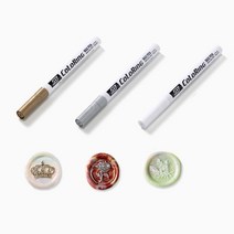 초대장소품 실링왁스용품 초대장 편지 도장만들기 메탈릭마카, 쿠팡 골드