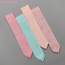 4번 한복댕기 파스텔 금박 여아 여자아이 아기 유아 아동 공주 한복 머리띠 배씨댕기 배씨끈 한복머리장식