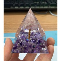 Orgone 명상 정신수양 기분좋은 힐링 에너지 용품 피라미드 크리스탈 풍수 장식품 소품, 2