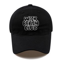 윅 비치 클럽 워싱 볼캡 모자 블랙