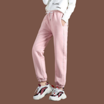 여자 겨울 트레이닝 밴딩 털 바지 방한 보온 두꺼운 뽀글이 조거팬츠