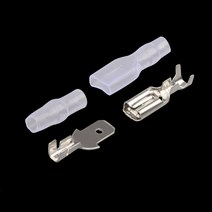 공구함 플라이어 압착 50 세트 (200 개) 6.3mm 와이어 커넥터 압착 단자 암/수 스페이드 투명 절연 슬리브, 01 50Sets(200pcs)