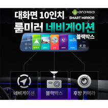 2채널 룸미러 안드로이드 세이프런 내비게이션 블랙박스 후방카메라 승용차 화물차 트럭 포터 탑차, 룸미러형(128G)/승용+SUV