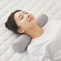 플로우민 피그먼트 빨아쓰는 원형 경추베개, 그레이, 1개