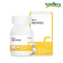 웰러스 바른 비타민C 850mg x 90정 인디언구스베리 치커리뿌리추출분말 어성초분말 유기야채혼합분말 함유 건강기능식품, 2개