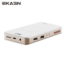 EKASN DLP 4K해상도 지원 포터블 미니 빔, 하양