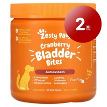 리암마켓 Zesty Paws 제스티 포우즈 강아지용 건강 관리 크랜베리 블래더 바이트 베이컨 맛 소프트 츄 90정 1팩, 2팩