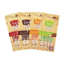 설레개 짜먹이는 기능성 강아지 츄르 간식 (15g x 4p) 4팩(16p) 맛선택, 소고기(15g x 4p) x 4팩