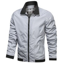 연못 방수포 라이너 남성 패션 재킷 남성 새로운 캐주얼 윈드 브레이커 폭격기 재킷 코트, 1268그레이, s 40-45kg