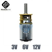 기어드 모터 GA12N20 DC 3V 6V 12V 30 40 100 200 1000 2000RPM N20 로 속도 기어 감속 금속 박스 휠 Diy, 06 60_01 3 볼트