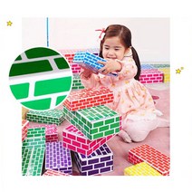 종이 벽돌블럭 대형20p 유아 장난감 키즈 완구 토이 블럭 쌓기 놀이 장난감 완구 세트 조립 퍼즐