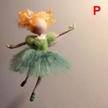 DIY 작은 요정 양모 펠트 인형 공예 바늘 동물 키트 공예 세트 미완성 수제 포크 선물, [13] P