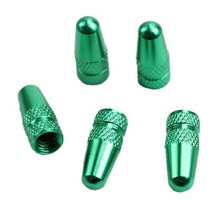 5 PCS MTB 트랙 레이싱 자전거 타이어 타이어 자전거 타이어 휠 FV 프렌치 밸브 캡, 녹색