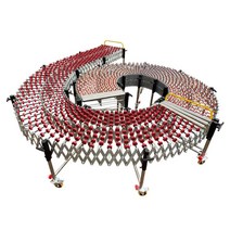 자바라컨베이어 창고 롤러 물류 공장 벨트 운반 콘베어 핸들 라인, 폭 80cm