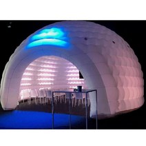 캠핑 에어 텐트 대형 옥외 뒤뜰 Led 이글루 놀이 풍선 잔디 텐트 광고 대여를위한 파티, 02 5 m Dia, 01 With LED Lights