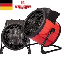 KRUGER 레드 캠핑용 온풍기 서큘레이터형 전기히터 공업용 온풍히터 업소용 난방기, 온풍기+누전차단 2구_3M