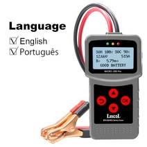 자동차 배터리 테스터 테스터기 충전 수리 도구 Lancol Micro200 프로 배터리 테스터 12V 40-2000CCA 납, 08 Brazil-Metal Clip