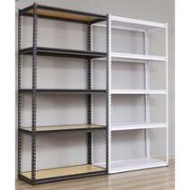 올가든 무볼트 조립식 5단 앵글선반 경량랙, 검정색, 1개