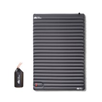 모비가든 캠핑 에어매트 펌핑식 백패킹 드레킹 휴대용 경량 두께9CM 매트리스 휴대용 1인용 2인용, 그레이