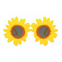 플립 선글라스 시저플립 클립 편광 안경 여자 생일 파티 선글라스 재미있는 해바라기 하와이 스타일 무도회