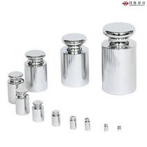 O대동상사 저울분동 원기둥형 200g 중량셋팅 분동 케이스 크롬