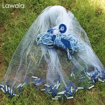그물 투망 민물투망 바다투망 Lawaia 핸드 캐스트 그물 아메리칸 스타일 Monofilament 나일론 접는 작은 메, 03 360cm Steel Sinkers