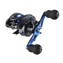 소형전동릴 전동릴 배터리 빙어 방짜 지우개 Baitcasting 낚시 릴 금속 스풀 브레이크 18 Kg 고속 72:1 루, 12 AAC(ratio 6.3) blue_01 왼쪽