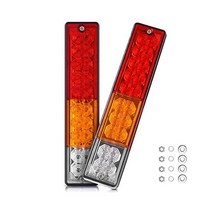 MICTUNING 909907 믹튜닝 20 LED 트레일러 후미등 바 방수 DC12V 방향 지시등 주차 후진 브레이크 주행등 차량용 레드 엠버 화이트 2팩