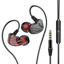 Cooela 유선 c타입 이어팟 청력 보호 인이어 게이밍 공부 일 가정용, 블랙, 3.5MM