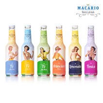 [KT알파쇼핑]마카리오 MACARIO 이탈리아 레트로 음료 스파클링/블랙티 275ml 6개입, 테알리모네(레몬블랙티), 6병