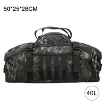 스키 스노우 보드 캐리어 스노 가방 방수 여행 대용량 수하물 남성 더플 여행 토트 주말 밀리터리 더플, 40l 블랙 카모