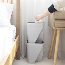 DM 재활용통 분리수거함 원룸 아파트 분리수거 2단 3단 4단, 재활용통-블랙(대), 1개