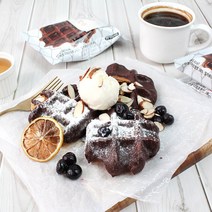 우리밀 벨기에 리에주식 초코 와플 카페 디저트 10개입, 우리밀 초코와플 65g 10개