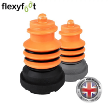 Flexyfoot Crutch Foot 교체용 페룰 블랙 그레이, 블랙 2개