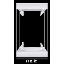 LED 자동 회전 아크릴 피규어 케이스 장식장, 흰색개