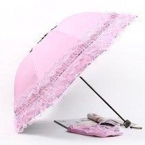 우산 두꺼워지는 골이 UV 가구로 자동 보호 보내기 대형 야외 레이스 8