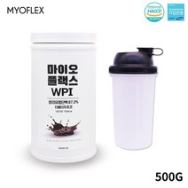 마이오플랙스 WPC 분리 유청단백질 가루 식물성 고단백 채식쉐이크 파우더 중장년 근육생성 직장인 남자 여성 몸매 여자 라인 관리 단백질 분말 아르기닌 글루타민 웨이 프로틴 bcaa 이소 류신 뱃살 체지방 헬스 보충제 보조제 더블더치초코, 1통, 500g