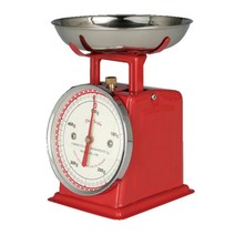 dulton 덜튼 가정용 주방저울 인테리어 계량 집꾸미기, 레드 500g 높이 16cm