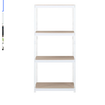 스피드랙 4단 선반 가로1000 x 깊이400 높이1500, 화이트앵글(분리기둥)