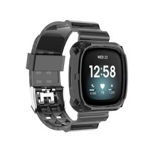 핀흔 핏빗 Fitbit Versa3/Fitbit Sense호환 밴드 시계줄, 블랙