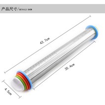 두께조절밀대 세트 도우 쿠키 반죽 베이킹작업대 빵 식빵 만두피 스텐 스테인레스, 눈금 부착