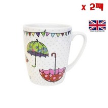 퀸즈바이처칠 카라반 오크 머그 엄브렐라 Made in England 400ml 2팩