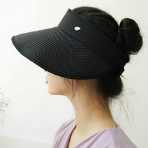 이코마켓 국산 남녀공용 인증받은 UV 자외선차단 99.9% 챙넓은 밀짚 돌돌이 썬캡 라탄 여성썬캡