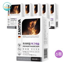 잔티바 ZANTIVA 미네랄함유 마그네슘 60정 6통 영양제 산화 탄산마그네슘 결정셀룰로스 이눌린 제삼인산칼슘 히드록시프로메틸셀룰로스 히드록시프로셀룰로스 이산화티타늄