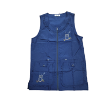 잉꼬혼수방 부엉이 앞지퍼조끼형 앞치마, 네이비(망사)L, 1매